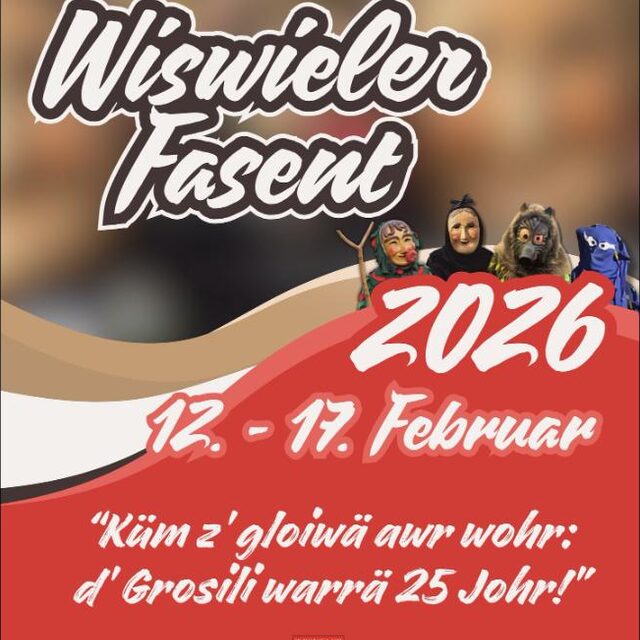 Instagram-Beitrag der Moorgeischder: Plakat Wiswieler Fasent 2026